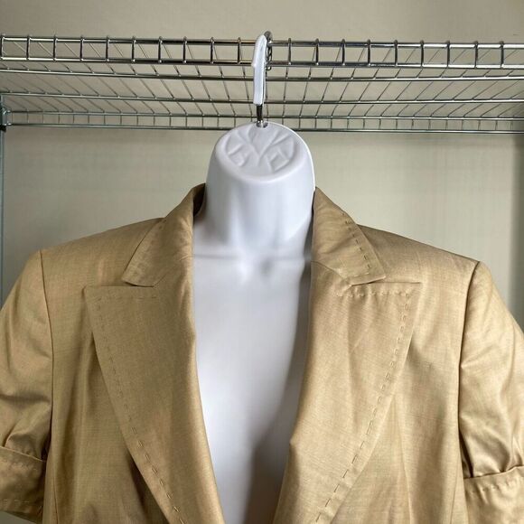 Louis Feraud Vintage 80’s Women's Beige Skirt Suit Size 40/8 Dynasty Retro Chic - Picture 8 of 16